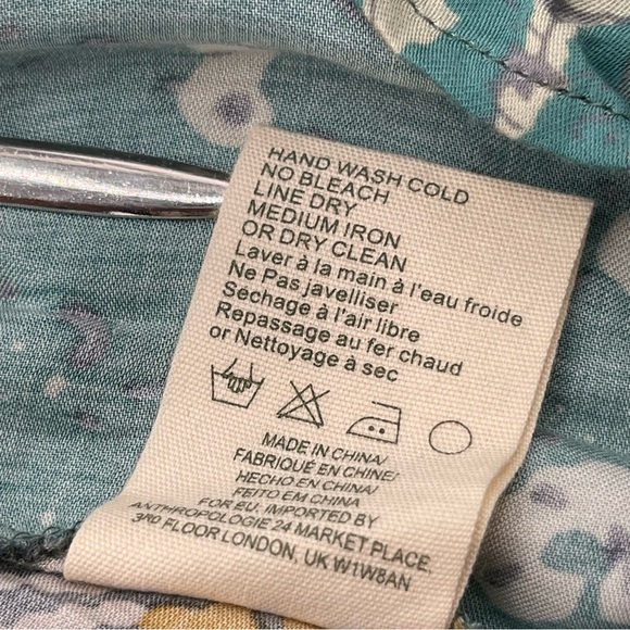 Tiny for Anthropologie Scarf Printed Tunic Dress Crochet Detailing Front Pockets - Picture 13 of 15